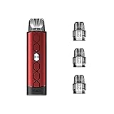 Univapo Miso Pod Kit 電子タバコ スターターキット液体容量 600mAh 3つのカートリッジで、急速充電と快適 (Red)(vip))