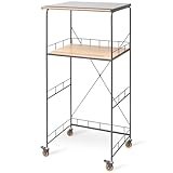 moca company Charm ゴミ箱上ラック スリム レンジ台 ゴミ箱収納 キャスター付き 幅60cm 奥行き50cm ゴミ箱収納ラック キッチンラック グレー