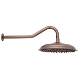 Naiture Rainfall Raisedノズル真鍮シャワーヘッドVictorianシャワーアームで4ヘッド幅3アームlegnthsと4 Finishes Head Width: 10 Inch.