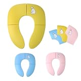 ∞Hachi 子供用補助便座 （イエロー） 折りたたみ トイトレ 携帯 おまる トイレ トイレトレーニング 持ち運び 便座 幼児 かわいい 子供 トイレ 子供用トイレ キッズ用トイレ トイレシート
