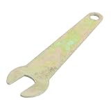 uxcell スパナ　片口スパナ　幅10mm　ゴールドトーン　金属材質　単一の開口　エンド　手動道具