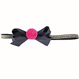 Tonsee ベビー 可愛い ヘアバンド ベビー ガールズ ヘッドバンド きれい ちょう結び ヘッドウェア (グレー)