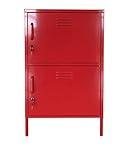 REITZ 鍵付2ドアキャビネット　扉付き レッド　JAC-03RD