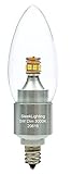 SleekLighting 5 Watt, Dimmable LED Candelabra E12 Base Light Bulb (50w Incandescent Replacement), Om