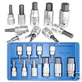 10 Pc Hex Bit Socket Set Allen Metric 3/8" & 1/2" [並行輸入品]