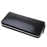 [ピー・アイ・ディー] Vasto ヴァスト コードバン 長財布 ロングウォレット ラウンドファスナー 馬革 ブラック 25265-BK