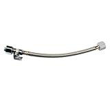 Keeney 2622PCPOLFC12 Lead Free Quick Lock Quarter Turn Angle Valve with 12 Toilet Supply Line and Le