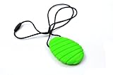 Bitey Beads Silicone Teething Nursing Pendant Necklace - Oval (Green) by Bitey Beads