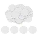 uxcell 40個の丸いフェルトサークル 50mm（2"）白い不織布フェルト生地ステッカー自己粘着フェルトパッドプレカットフェルトパッド縫製衣装手芸カットクラフトDIYプロジェクト