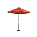 クランク付き 木製パラソル「270」【FBC】エンジ(#9880323-60156)サイズ：幅270×奥行270×高さ254cm