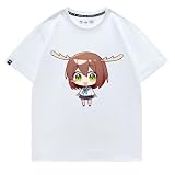 しかのこのこのここしたんたん tシャツ 半袖 夏服 鹿乃子のこ tシャツ コスプレ衣装 丸首 インナーシャツ かわいい 夏服 上着 ティーシャツ スポーツ 肌着 柔らかい 記念シャツ 漫画 アニメ 萌えグッズ 誕生日 プレゼント 男女兼用（並行輸入です） S A