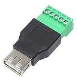 KAUMO USB2.0 Type-A ネジ止め端子 USB2.0規格対応 5ピン (メス端子 1個)