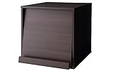 キューブボックス　ウッドグラデーションボックス (フラップ扉（ダークブラウン）)