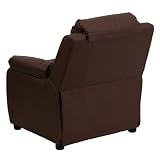Flash Furniture BT-7985-KID- BRN-LEA-GG Deluxe Heavily Padded Contemporary Brown Leather Kids Reclin