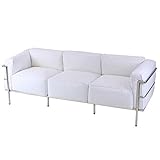 ル・コルビジェ LC3 COMFORT 3P ホワイト 3人掛け トリプルソファ 本革 モダン 家具 おしゃれ ソファ デザイナーズ 椅子 リビング ソファー sofa 3seater le corbusier lecorbusier コル