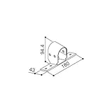 YKKAP メンテナンス部品 前枠ブラケット (HH-2K-18250) [YK]ブラック