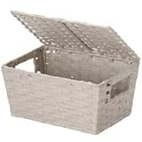 ちどり産業 ペーパーバスケット カラーボックス対応 クォータータイプ フタ付き ソリッドグレー CH-31SG