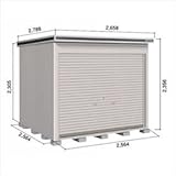 ヨド物置　エルモトピット　LOC-2525HF　追加棟 （床タイプ）　※追加棟施工には基本棟の別途購入が必要です　【自転車・バイクの盗難対策に　バイクガレージ】 カシミヤベージュ