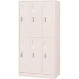 トラスコ 亜鉛メッキ鋼板製ス短タンダードロッカー 6人用 TZL6