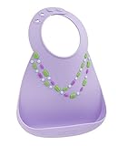 Make My Day Silicone Baby Bib: Lilac Jewels by Make My Day