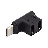 chenyang CY USB4 USB-C Type C オス メス パワーデータ ビデオ延長コネクター アダプター NSスイッチ&電話&ノートパソコン用 (オス-デュアルメス)