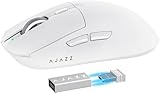 ATTACK SHARK x AJAZZ AJ139pro 4Kゲーミングマウス 高ポーリングレート 2.4 Gワイヤレス/有線2.4 G 700mAh充電式 PAW3395xNordic52840 26000DPI 約65g軽量化設計 持ち運びに便利 DIY ゲーム用 仕事用 6ボタン(ホワイト)