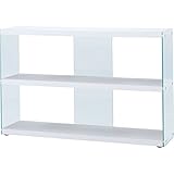 ワイドグラスシェルフ ロータイプ [W122 x D31.5 x H77cm] 家具 収納家具 オープンシェルフ・ラック