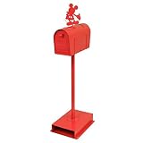 ディズニー ガーデニング 雑貨 スタンドポスト ミッキーマウス アメリカンタイプ レッド メールボックス 郵便受け ガーデン用品