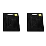 アウトリガープレート(黒) 2枚。厚み50ｍｍ×幅300ｍｍ×長さ360ｍｍ。取っ手付きで持ち運びに便利。アウトリガー使用前に接地面を保護。AR-1350,AR1350 アラオ(ARAO)