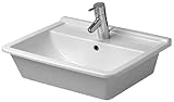 Duravit 0302560030 Starck 3 Vanity Basin with 3つ穴蛇口ドリル、Alpineホワイト