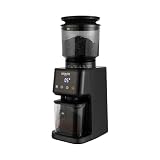 BelleLife コーヒーミル 電動 コーヒーグラインダー コーン式コーヒーグラインダー 極細~粗挽き 粒度51段階設定 コーヒー粉砕機 小型 珈琲ミル 静電気飛散防止 液晶タッチパネル 大容量 豆挽き 粉末 取り外し可能 掃除ブラシ付 BD-CG018