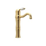 Rohl A3672LCIB-2 Country Bath Low Lead Bathroom Faucet with Swarovski Crystal Lever Handle, Inca Bra