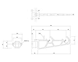 バルコニー物干金物 横型ブラケットタイプ横収納型ダークブロンズ SK-380A-BC　　新協和