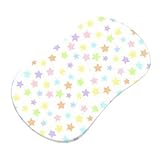 SheetWorld Fitted Bassinet Sheet (Fits Halo Bassinet Swivel Sleeper) - Pastel Colorful Stars Woven -