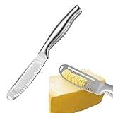 Coollooda バターナイフ とろけるバターナイフ 穴あきバターナイフ ステンレス製 硬いバターにも バターが細く削れる バタースプレッダー ジャムスプレッダーナイフ 多機能