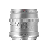 TTArtisan 50mm F1.2 APS-C マニュアルフォーカスカメラレンズ 富士フイルム Xマウントカメラ用 X-M1 X-M2 X-H1 X-T1 X-T10 X-T2 X-T20 X-T3 X-T4 X-T100 X-T200 X-T30 X-PRO1 X-PRO2 X-PRO3 X-E1 X-A7、シルバー