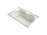 Kohler K-1194-R-NY Synchrony 6Ft Whirlpool with Right-Hand Drain and Tiling Flange, Dune [並行輸入品]