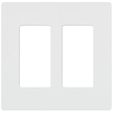 Lutron cw-2-wh 2-gang Claro壁プレート、ホワイト 2 Pack ホワイト CW-2-WH 2 Pack