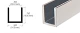 CRLつや消しニッケルFramelessシャワードアAluminum Deep u-channel for 3 / 8 "厚ガラス – 12 ftロング