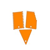 ケーキスクレーパースムーサーツールセット、6個ケーキスムージングカッタープレートツールコンボ、ケーキアイシングスクレーパーケーキエッジ装飾ツール。