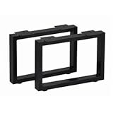 テーブルキッツ テーブル用角枠脚 【奥行45cmタイプ/ロータイプ 2本組 ブラック】 スチール製 〔DIYキット 什器〕 脚のみ