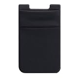 CHROME CRANE(クロム クレイン) スマホ IC カード入れ ステッカー スマートフォン iPhone 収納 ポケット 背面シール SC002 (01.ブラック)
