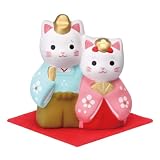 薬師窯 桃の節句 ひな人形 錦彩 睦 ねこ 雛