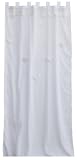 Taftan Rayon Hearts Curtain 100 x 280cm with Loops (White) by Taftan