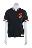 サンフランシスコジャイアンツMLBメンズOvertime WinヴィンテージVネックTシャツ S ブラック