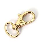 真鍮 キーホルダー 1個入り 回転カン レバー ストラップ フック ナスカン 回転式 金具 アクセサリーパーツ ハンドメイド 手芸DIY材料 5