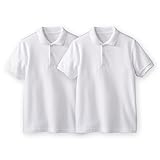 (ニッセン) nissen キッズ ジュニア 綿100% 半袖 ポロシャツ ２枚組 （ ポケット無し ） 白 身長 110cm