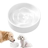 Perky Tail 早食い防止 食器 犬 はやぐい防止皿 小型犬 中型犬 えさ皿 犬 ご飯皿 脚付フードボウル 陶器 皿 滑り止め お手入れ簡単 ご飯皿 健康管理 S