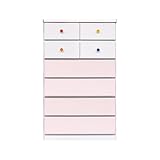 アルファタカバ ベビータンスシリーズ 75cm幅6段 シャスタ パステルピンク (カラフル)