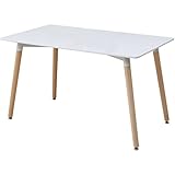 山善(YAMAZEN) Plareaテーブル ホワイト 120×70×70cm レクタングル イームズ リプロダクト品 デザイナーズ PRT-120(WH)